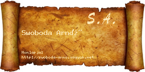 Swoboda Arnó névjegykártya